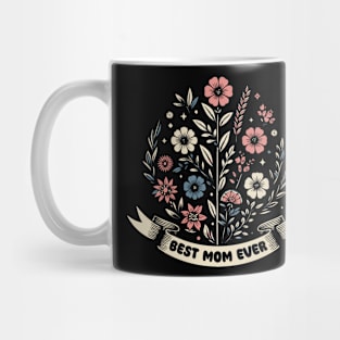 Best Mom Ever Floral Style Mug